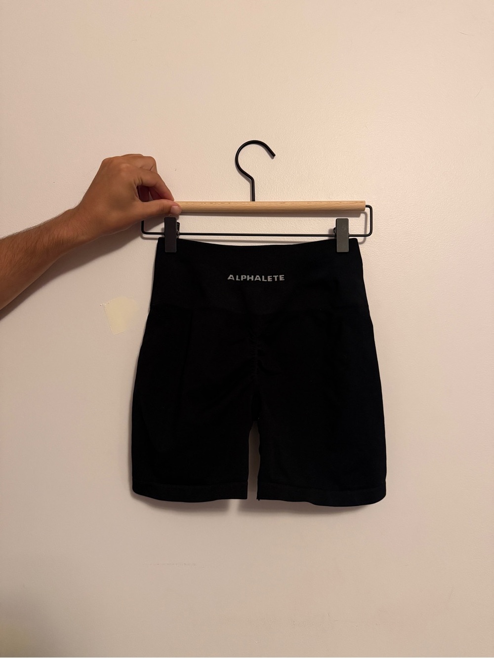 Alphalete Black High-Waist Bike Shorts